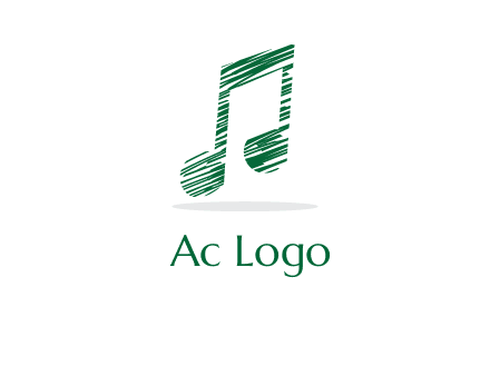 sketched music note logo