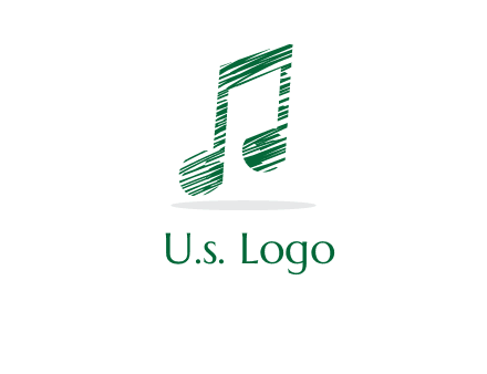 sketched music note logo