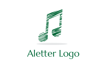 sketched music note logo