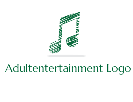 sketched music note logo