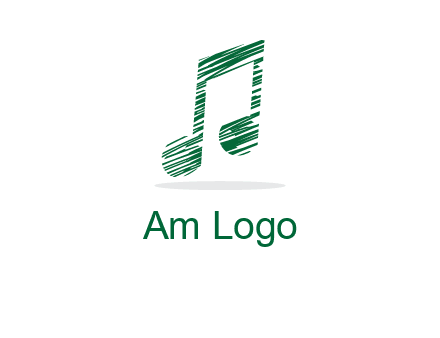 sketched music note logo