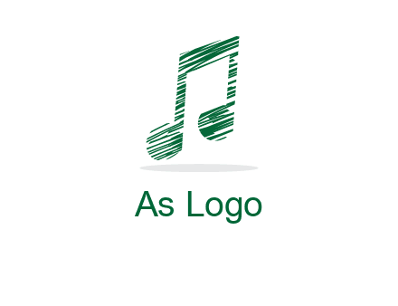 sketched music note logo