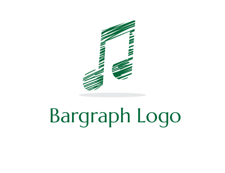sketched music note logo