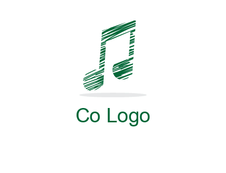 sketched music note logo