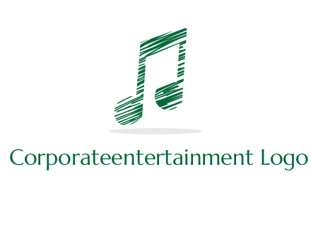sketched music note logo