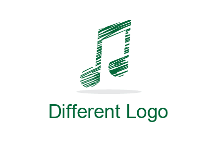 sketched music note logo