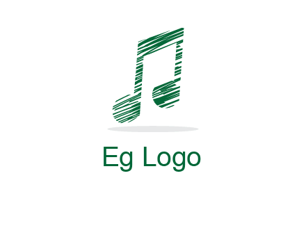 sketched music note logo