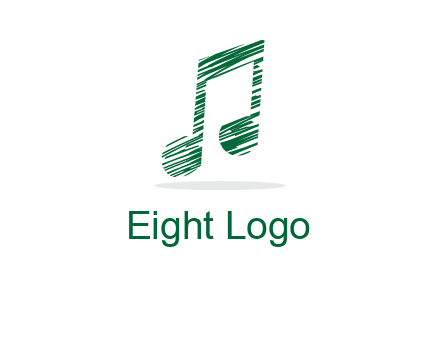sketched music note logo