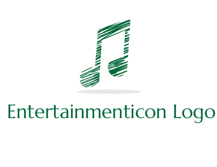 sketched music note logo