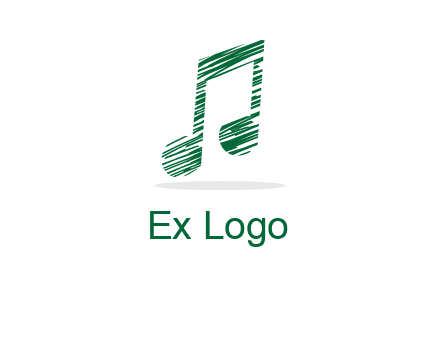 sketched music note logo