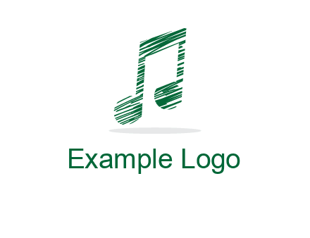 sketched music note logo