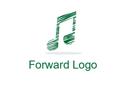 sketched music note logo