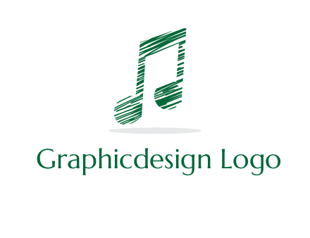sketched music note logo