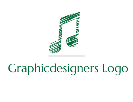 sketched music note logo