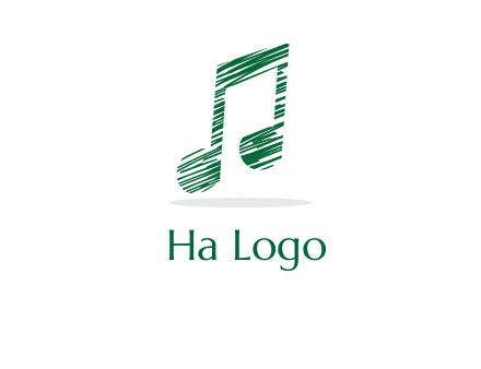 sketched music note logo