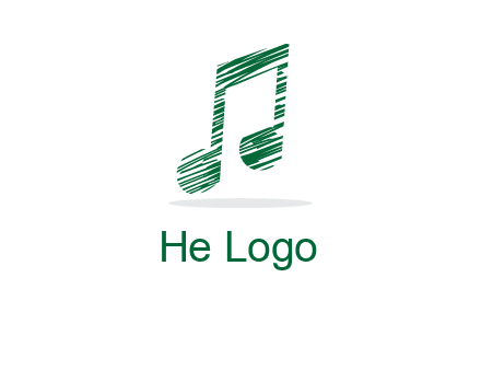 sketched music note logo