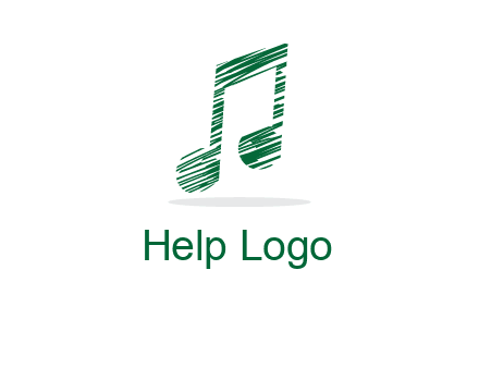 sketched music note logo