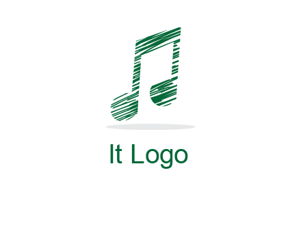sketched music note logo