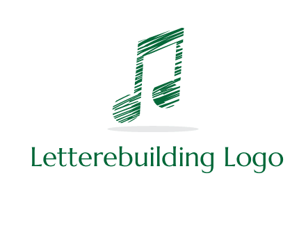 sketched music note logo