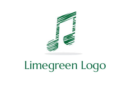 sketched music note logo