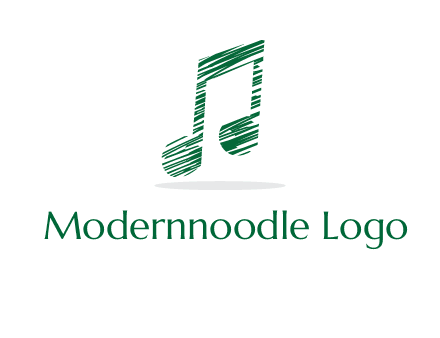 sketched music note logo