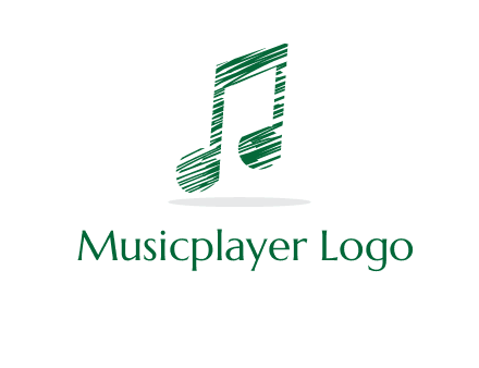 sketched music note logo