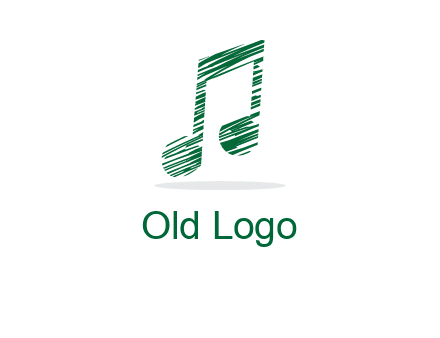 sketched music note logo