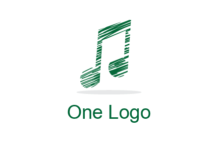 sketched music note logo
