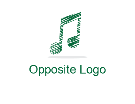 sketched music note logo