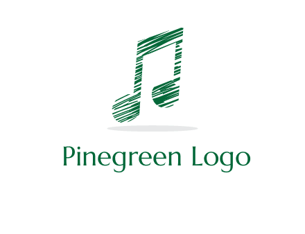 sketched music note logo