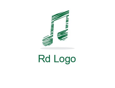 sketched music note logo