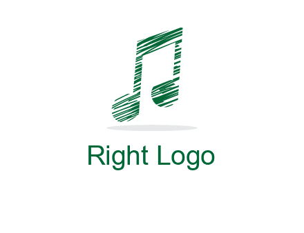 sketched music note logo