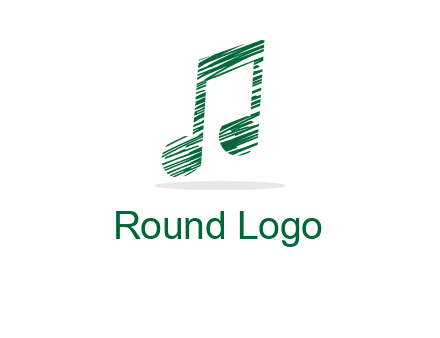 sketched music note logo
