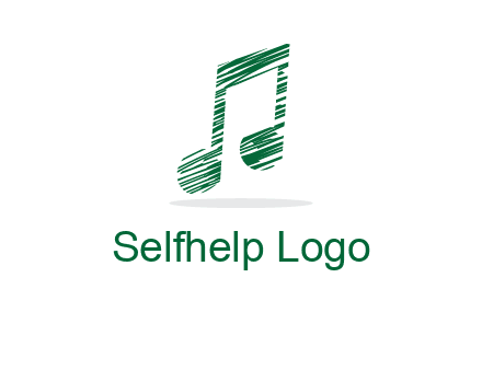 sketched music note logo