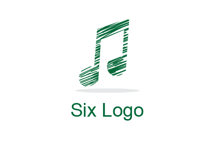 sketched music note logo