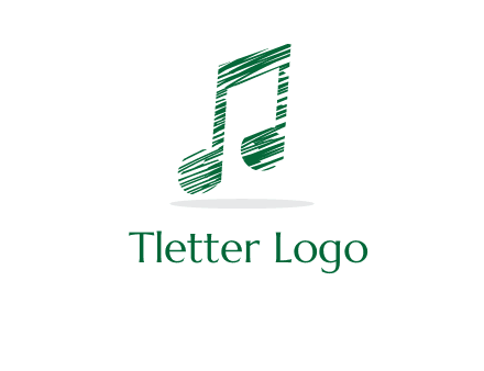 sketched music note logo