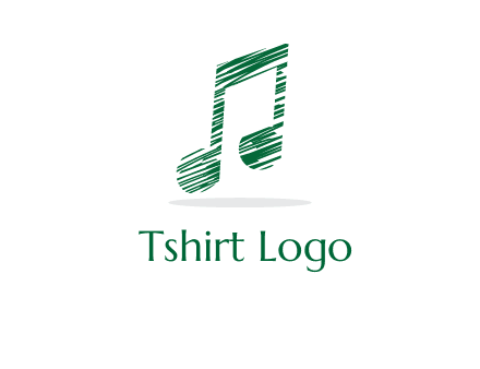sketched music note logo