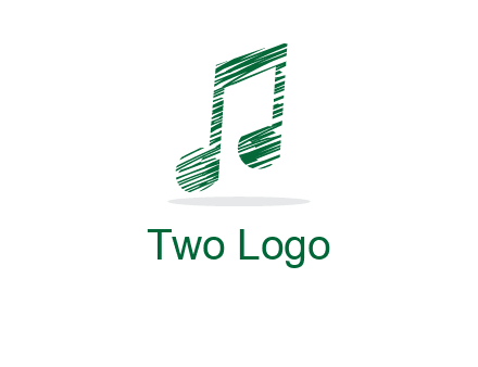 sketched music note logo