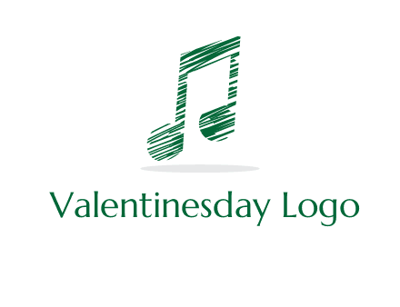 sketched music note logo