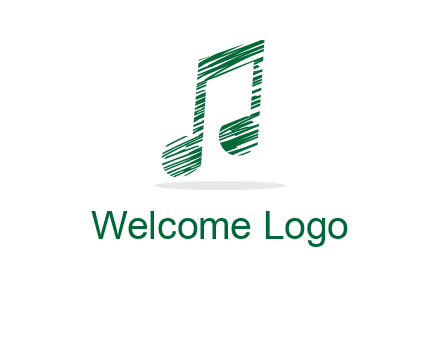 sketched music note logo