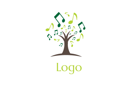 music notes tree icon