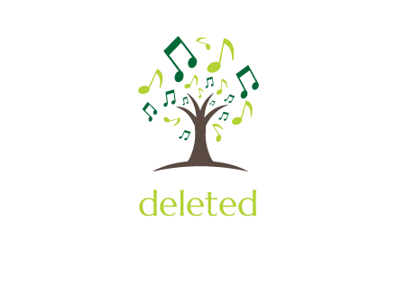 music notes tree icon