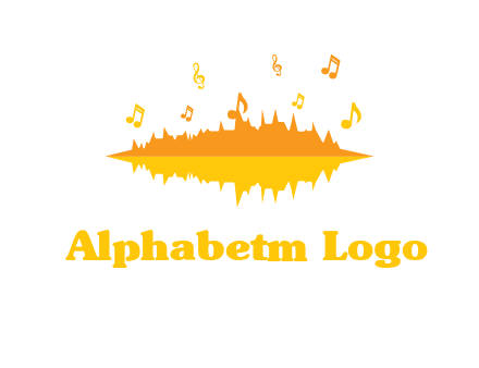 music equalizer with music notes logo