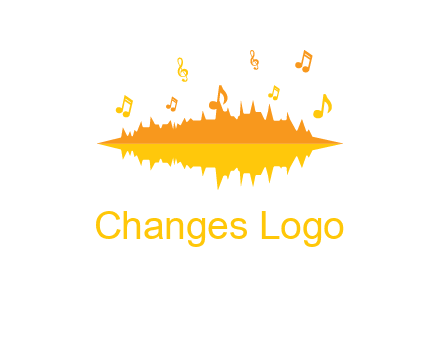 music equalizer with music notes logo