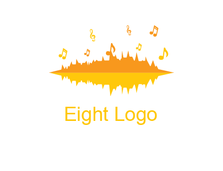 music equalizer with music notes logo