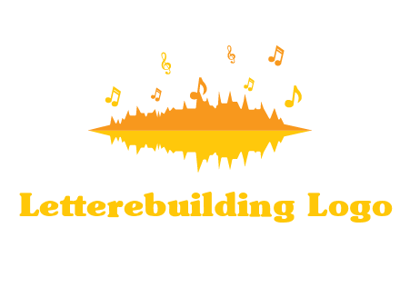music equalizer with music notes logo