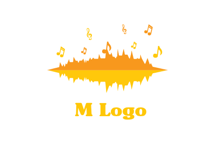 music equalizer with music notes logo
