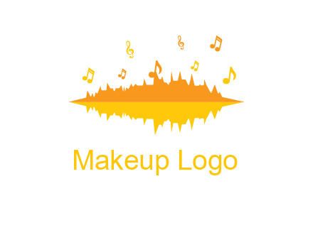 music equalizer with music notes logo