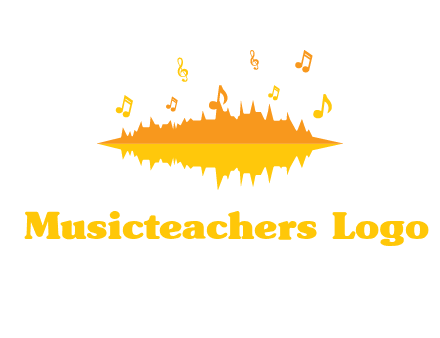 music equalizer with music notes logo