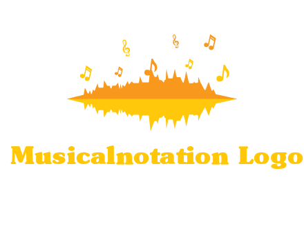 music equalizer with music notes logo